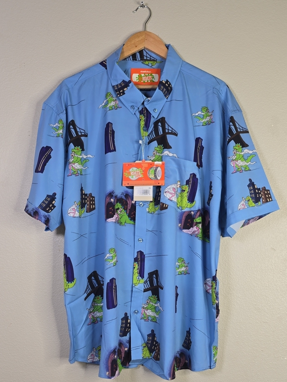 RSVLTS Nick Reptor On Ice Short-Sleeve Button-Up Shirt Size 3XL Nwt